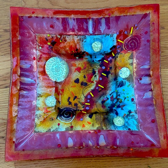 Vintage Other - Large Glass Art Purchased in Rhodes, Greece